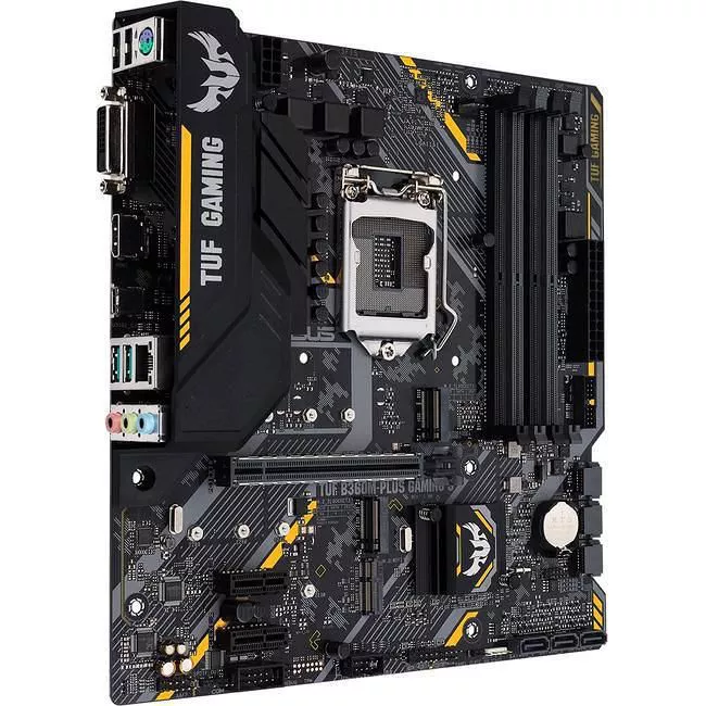 ASUS TUF B360M-PLUS GAMING S Desktop Motherboard - 1x Socket H4 LGA-1151 - Intel B360 - 4x DDR4 - 2x M.2 - 1x PCIe x16 - Micro ATX