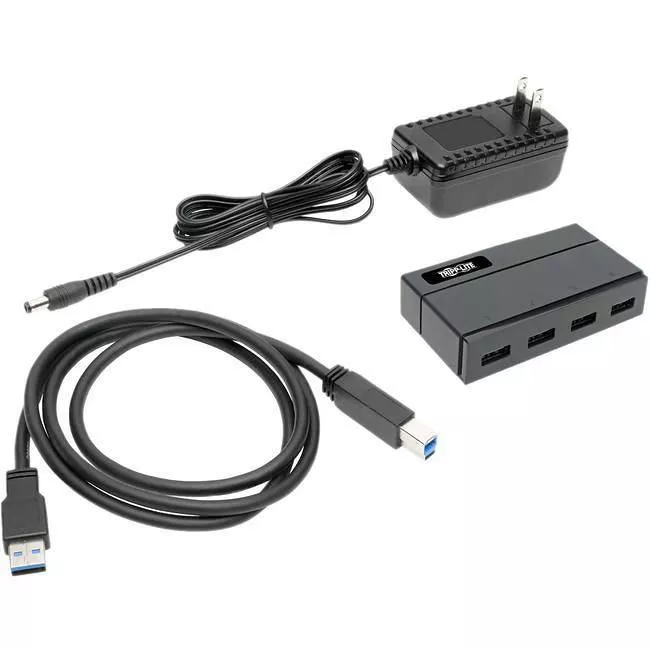Tripp Lite U360-004-2F USB 3.0 SuperSpeed Hub 4-Port for Data and USB Charging - USB-A, BC 1.2,2.4A