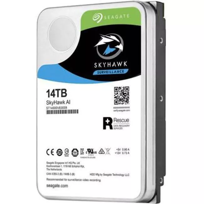 Seagate ST14000VE0008 SkyHawk AI Hard Drives - 14 TB - 256 MB - 3.5 - SATA - 7200