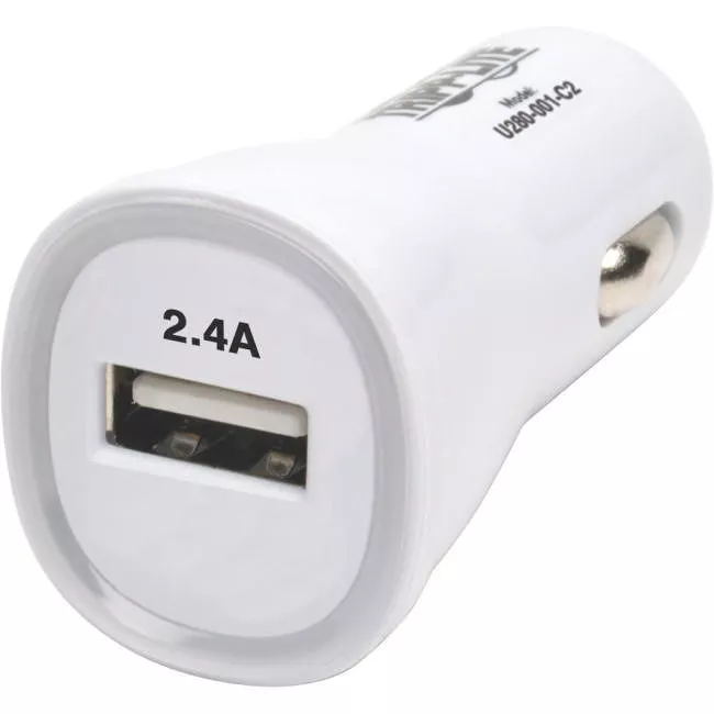 Tripp Lite U280-001-C2 USB Tablet Phone Car Charger High Power Adapter 5V / 2.4A 12W