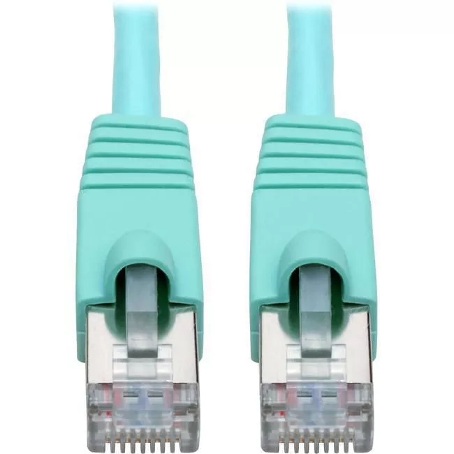 Tripp Lite N262-010-AQ Eaton Tripp Lite Series Cat6a 10G Snagless Shielded STP Ethernet Cable (RJ45 M/M), PoE, Aqua, 10 ft. (3.05 m)