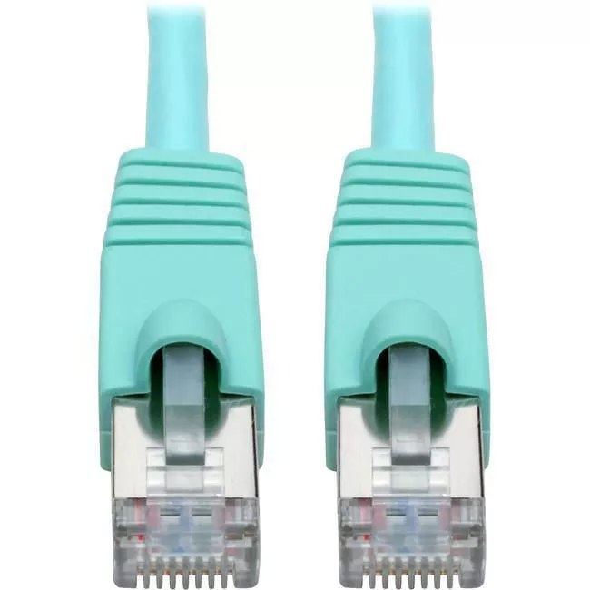 Tripp Lite N262-020-AQ Eaton Tripp Lite Series Cat6a 10G Snagless Shielded STP Ethernet Cable (RJ45 M/M), PoE, Aqua, 20 ft. (6.09 m)