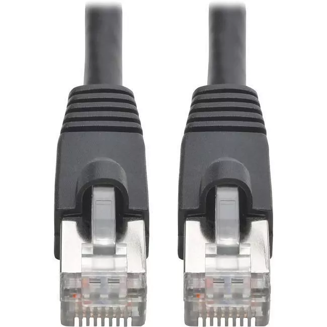 Tripp Lite N262-030-BK Eaton Tripp Lite Series Cat6a 10G Snagless Shielded STP Ethernet Cable (RJ45 M/M), PoE, Black, 30 ft. (9.14 m)