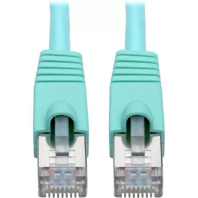 Tripp Lite N262-035-AQ Eaton Tripp Lite Series Cat6a 10G Snagless Shielded STP Ethernet Cable (RJ45 M/M), PoE, Aqua, 35 ft. (10.67 m)