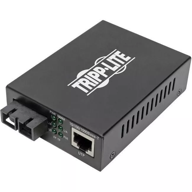 Tripp Lite N785-P01-SC-MM2 Gigabit Multimode Fiber to Ethernet Media Converter POE+ - 10/100/1000 SC 1310 nm 2 km (1.2 mi.)