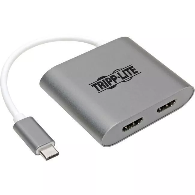 Tripp Lite U444-06N-2H-MST USB C to HDMI Adapter Converter 2-Port Dual USB-C 3.1 4K@30Hz