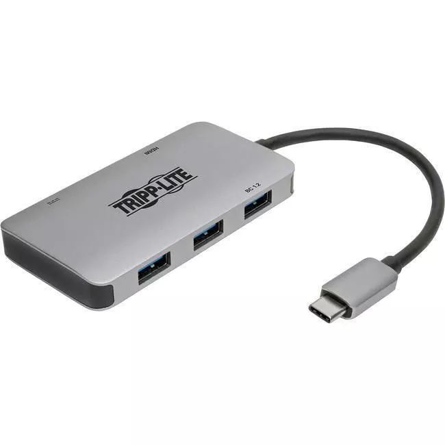 Tripp Lite U444-06N-H3U-C USB C Multiport Adapter - 3 USB-A, HDMI, Thunderbolt 3 Compatible