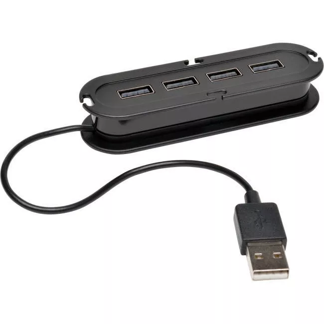 Tripp Lite U222-004-R 4-Port USB 2.0 Mobile Hi-Speed Ultra-Mini Hub w/ Power Adapter