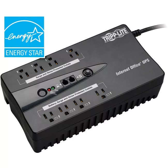 Tripp Lite INTERNET600U UPS 600VA 325W Desktop Battery Back Up Compact 120V USB Standby 50/60Hz