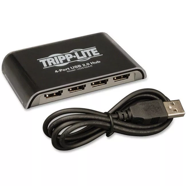 Tripp Lite U225-004-R 4-Port Desktop Hi-Speed USB 2.0 USB 1.1 Hub 480Mbps 4ft Cable