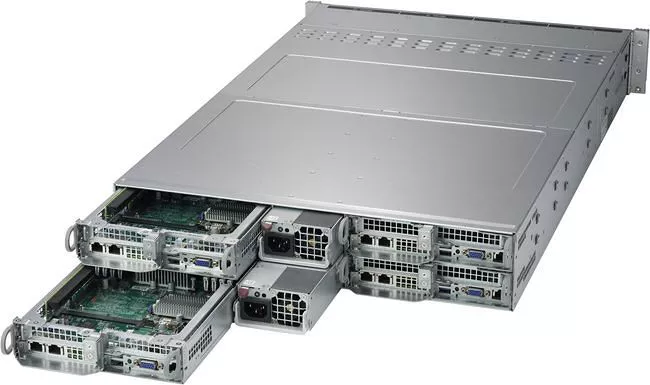 Supermicro SYS-6029TP-HTR 2U 4 Node Rack Barebone - Intel C621 Chipset - Socket P LGA-3647 - 2x CPU