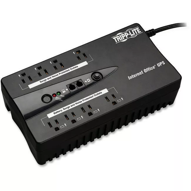 Tripp Lite INTERNET550U UPS 550VA 300W Standby UPS - 10 NEMA 5-15R Outlets 120V 50/60 Hz USB 5-15P Plug Desktop/Wall Mount