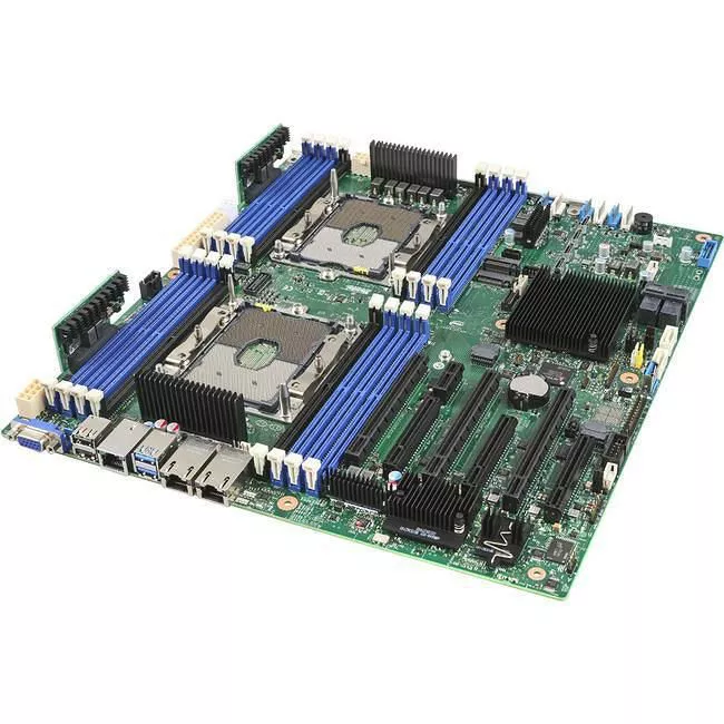 Intel S2600STBR Server Motherboard - 2x Socket P - Intel C624 - 16x DDR4 - RAID - 3x PCIe x16 - SSI EEB