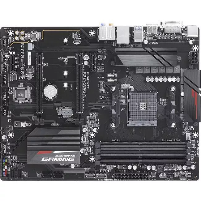 GIGABYTE B450 GAMING X Desktop Motherboard - AMD B450 Chipset - Socket AM4 - ATX