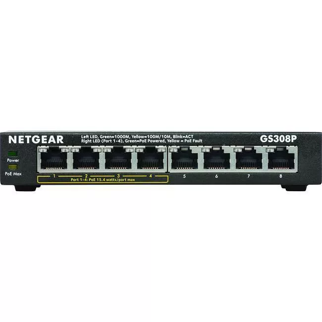 NETGEAR GS308P-100NAS GS308P Ethernet Switch