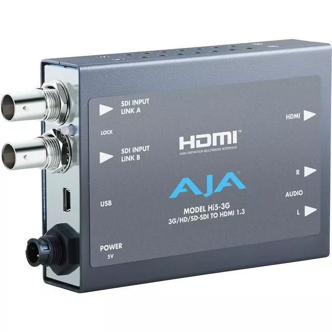 AJA HI5-3G-R0 3G-SDI to HDMI - includes 1m HDMI cable | SabrePC