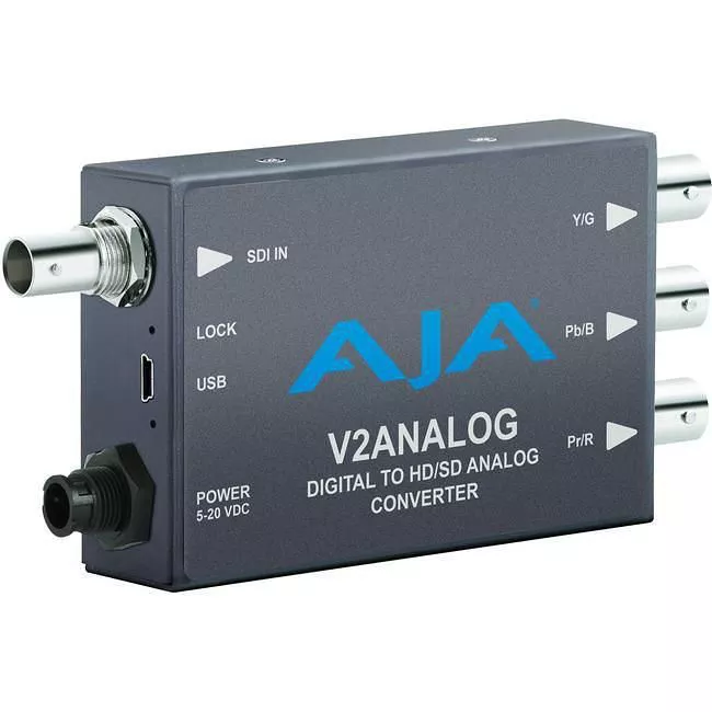 AJA V2ANALOG-R0 Digital Video to Analog, HD/SD Mini-Converter
