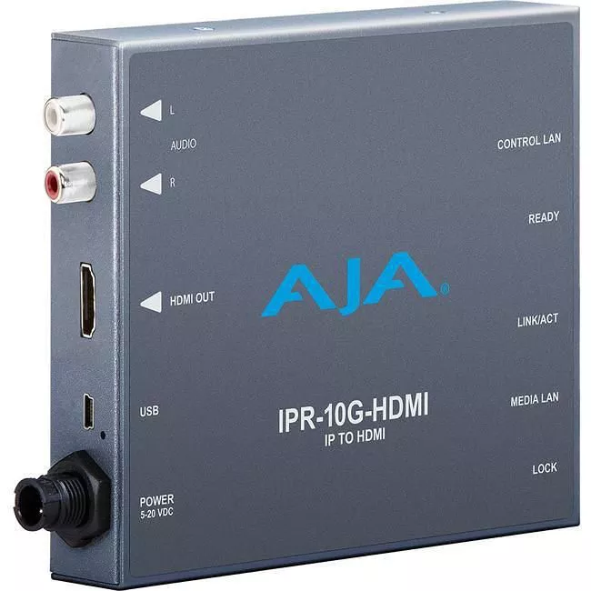 AJA IPR-10G-HDMI-R0 Single Channel Video and Audio IP Decoder to HDMI 1.4b (HD)