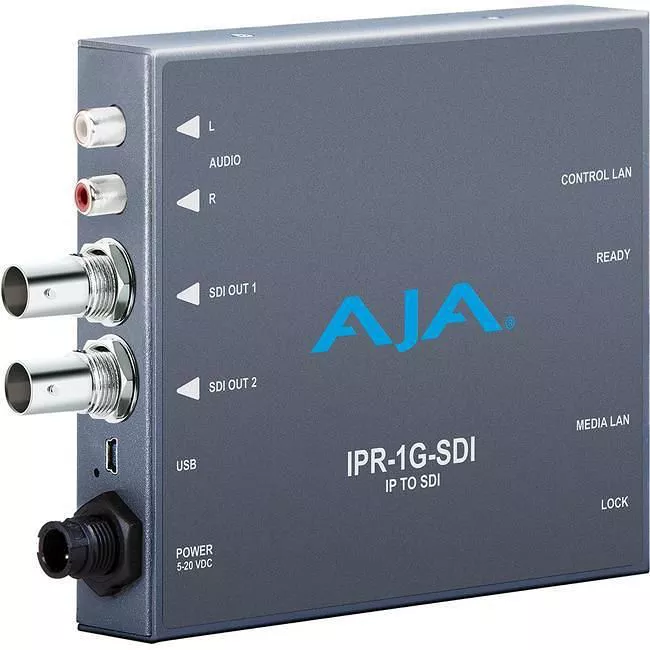 AJA IPR-1G-SDI-R0 JPEG 2000 IP Video and Audio to 3G-SDI Mini-Converter