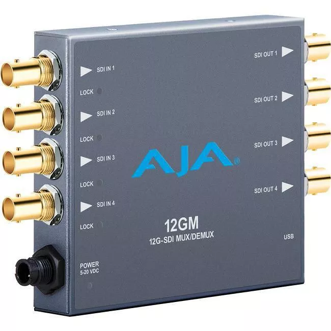 AJA 12GM-R0 12G/6G/3G/1.5G HD/SD Muxer and Demuxer