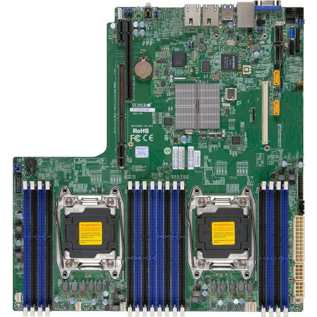 Supermicro MBD-X10DDW-I-O Server Motherboard - 2x Socket LGA 2011-v3 - Intel C612 - 16x DDR4 - RAID - 3x RJ-45 - Proprietary Form Factor