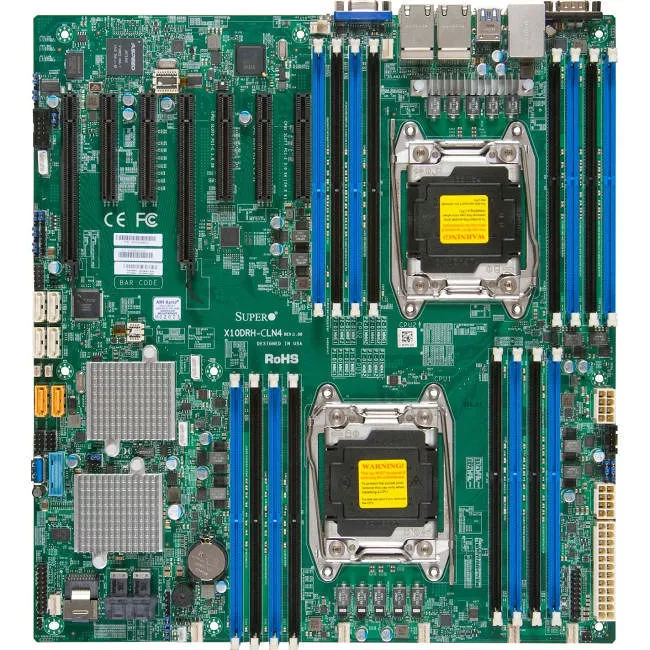 Supermicro MBD-X10DRH-CLN4-O Server Motherboard - 2x Socket LGA 2011-v3 - Intel C612 - 16x DDR4 - RAID - 2x PCIe x16 - EATX