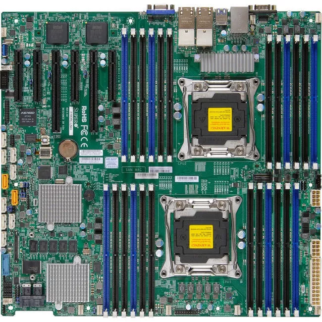 Supermicro MBD-X10DRC-LN4+-B Server Motherboard - 2x Socket LGA 2011-v3 - Intel C612 - 24x DDR4 - RAID - 2x PCIe x16 - Enhanced EATX