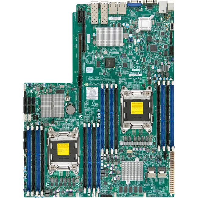 Supermicro MBD-X9DRW-ITPF-B Server Motherboard - 2x Socket R LGA-2011 - Intel C602 - 16x DDR3 - RAID - 2x PCIe x16 - 5x RJ-45 - Proprietary Form Factor