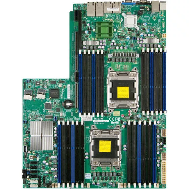 Supermicro MBD-X9DRW-3LN4F+-B Server Motherboard - 2x Socket R LGA-2011 - Intel C606 - 24x DDR3 - RAID - 5x RJ-45 - Proprietary Form Factor