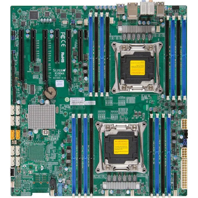 Supermicro MBD-X10DAC-O Server Motherboard - 2x Socket LGA 2011-v3 - Intel C612 - 16x DDR4 - RAID - 3x PCIe x16 - 2x RJ-45 - EATX