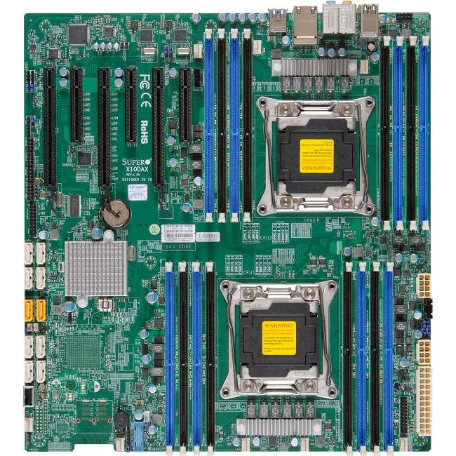 Supermicro MBD-X10DAI-B Server Motherboard - 2x Socket LGA 2011-v3 - Intel C612 - 16x DDR4 - RAID - 3x PCIe x16 - 2x RJ-45 - EATX