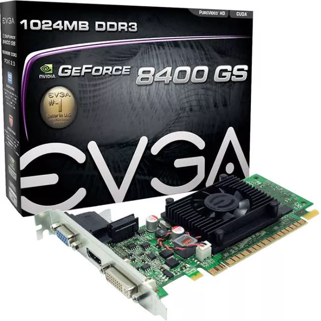 EVGA 01G-P3-1302-LR GeForce 8400 GS Graphic Card - 520 MHz Core - 1 GB DDR3 SDRAM - PCI-E 2.0 x16