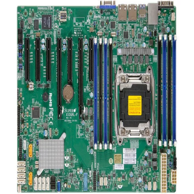 Supermicro MBD-X10SRL-F-B Server Motherboard - 1x Socket LGA 2011-v3 - Intel C612 - 8x DDR4 - RAID - 1x PCIe x16 - ATX