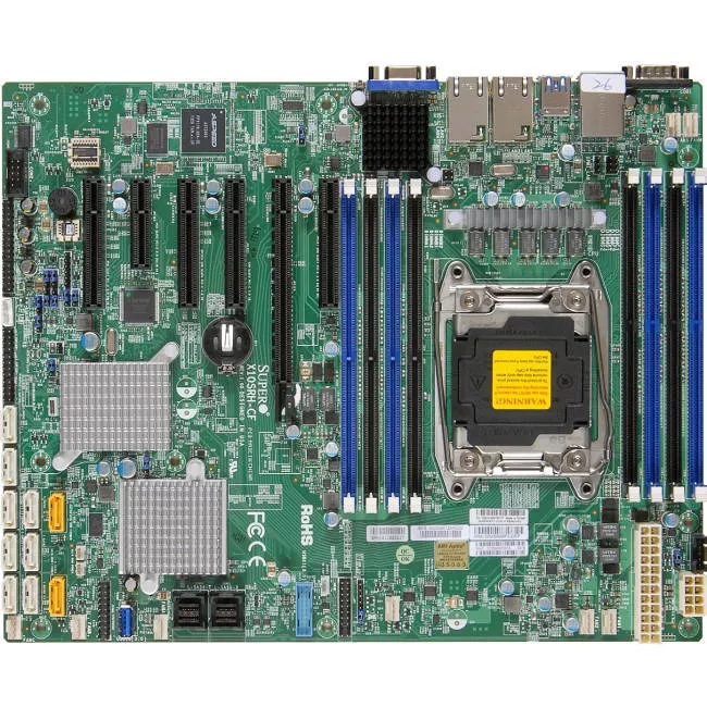 Supermicro MBD-X10SRH-CLN4F-O Server Motherboard - 1x Socket LGA 2011-v3 - Intel C612 - 8x DDR4 - RAID - 1x PCIe x16 - 5x RJ-45 - ATX