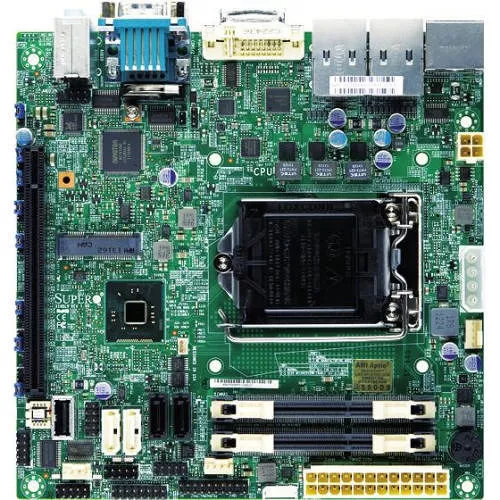 Supermicro MBD-X10SLV-O Desktop Motherboard - 1x Socket H3 LGA-1150 - Intel H81 - 2x DDR3 - 1x PCIe x16 - 2x RJ-45 - Mini ITX
