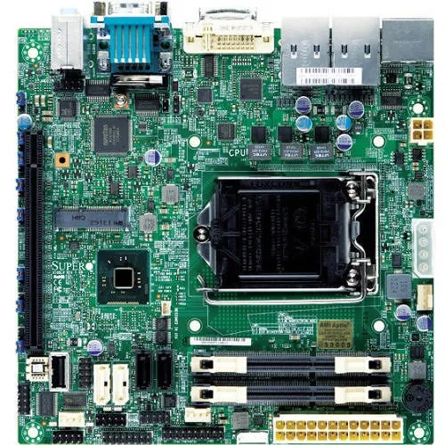 Supermicro MBD-X10SLV-Q-B Desktop Motherboard - 1x Socket H3 LGA-1150 - Intel Q87 Express - 2x DDR3 - RAID - 1x PCIe x16 - Mini ITX