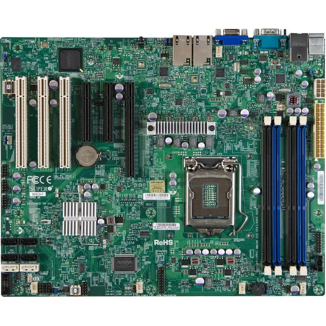 Supermicro MBD-X9SCA-F-O Server Motherboard - 1x Socket H2 LGA-1155 - Intel C204 - 4x DDR3 - RAID - 1x PCIe x16 - 3x RJ-45 - ATX