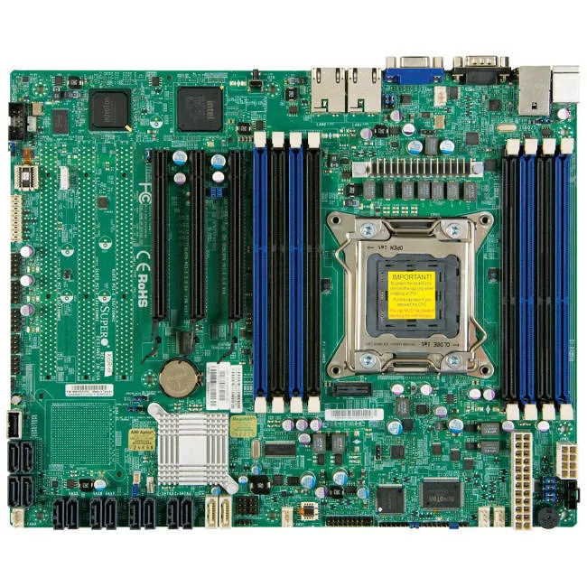 Supermicro MBD-X9SRI-O Server Motherboard - 1x Socket R LGA-2011 - Intel C602 - 8x DDR3 - RAID - 3x PCIe x16 - 2x RJ-45 - ATX
