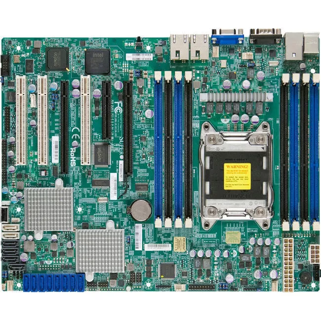 Supermicro MBD-X9SRH-7TF-B Server Motherboard - 1x Socket R LGA-2011 - Intel C602-J - 8x DDR3 - RAID - 2x PCIe x16 - 3x RJ-45 - ATX