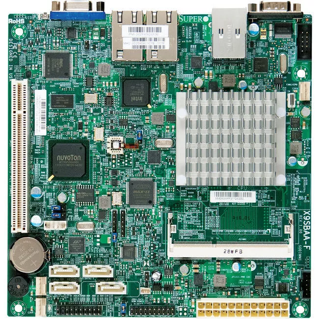 Supermicro MBD-X9SBAA-F-O Server Motherboard - 1x DDR3 - RAID - 3x RJ-45 - Mini ITX