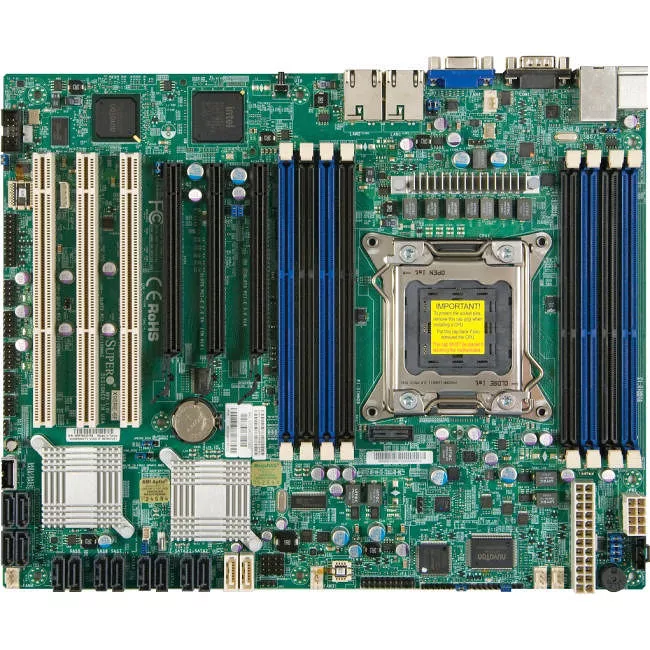 Supermicro MBD-X9SRE-3F-B Server Motherboard - 1x Socket R LGA-2011 - Intel C606 - 8x DDR3 - RAID - 3x PCIe x16 - 3x RJ-45 - ATX