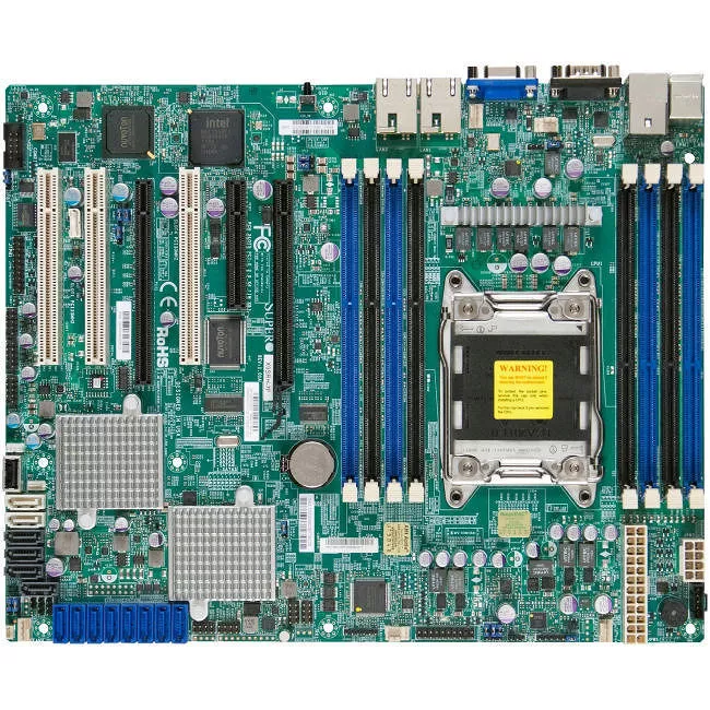 Supermicro MBD-X9SRH-7TF-O Server Motherboard - 1x Socket R LGA-2011 - Intel C602-J - 8x DDR3 - RAID - 2x PCIe x16 - 3x RJ-45 - ATX