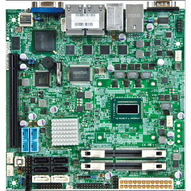 Supermicro MBD-X9SPV-LN4F-3LE-O Server Motherboard - Intel QM77 Express - 2x DDR3 - RAID - 1x PCIe x16 - 5x RJ-45 - Mini ITX