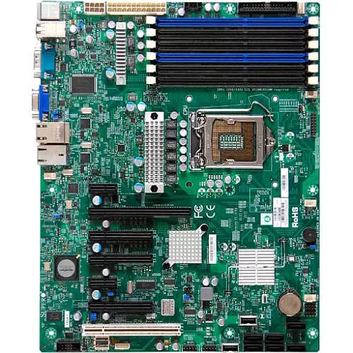 Supermicro MBD-X8SIA-F-B Desktop Motherboard - 1x Socket H LGA-1156 - Intel 3420 - 6x DDR3 - RAID - 1x PCIe x16 - 3x RJ-45 - ATX