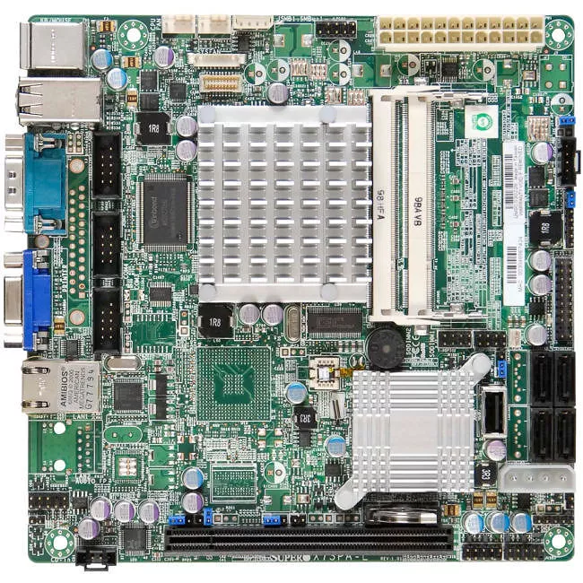 Supermicro MBD-X7SPE-H-D525-B Desktop Motherboard - Intel ICH9R - 2x DDR3 - RAID - 1x PCIe x16 - 2x RJ-45 - Flex ATX
