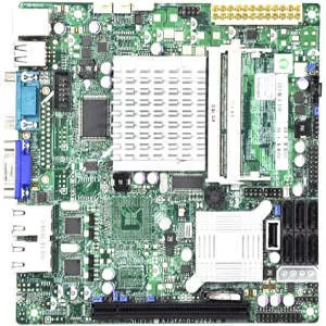Supermicro MBD-X7SPA-H-D525-O Desktop Motherboard - 1x Intel ICH9R - 2x DDR3 - RAID - 1x PCIe x16 - 2x RJ-45 - Mini ITX