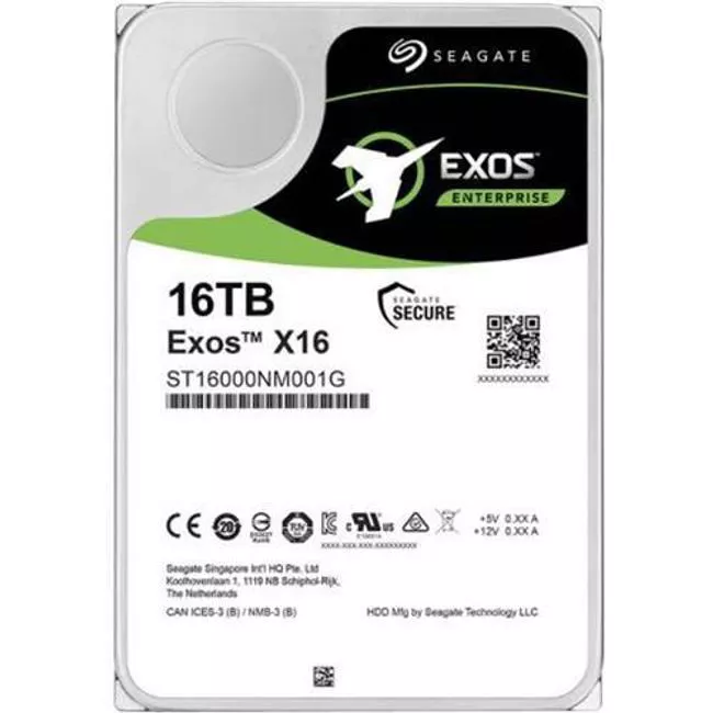 Seagate ST16000NM001G Hard Drive - 16 TB - 7200 - SATA - 256 MB - Exos