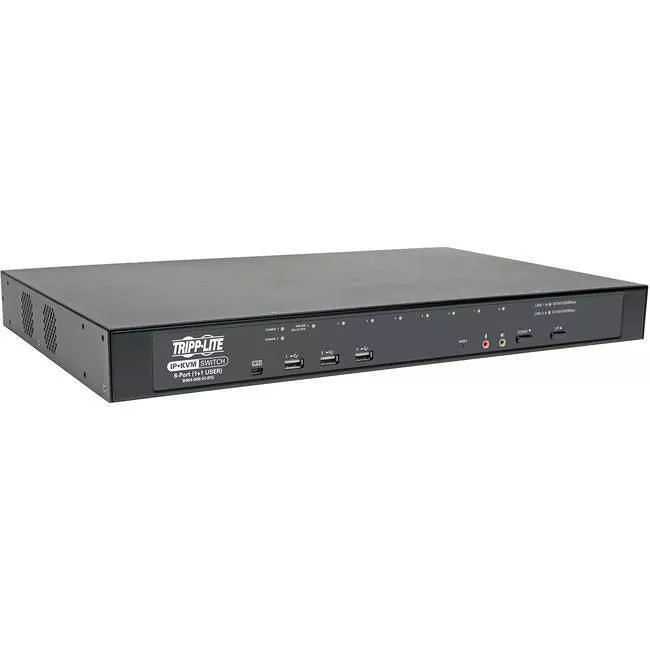 Tripp Lite B064-008-01-IPG 8-Port Cat5 KVM over IP Switch with Virtual Media - 1 Local & 1 Remote User 1U Rack-Mount TAA