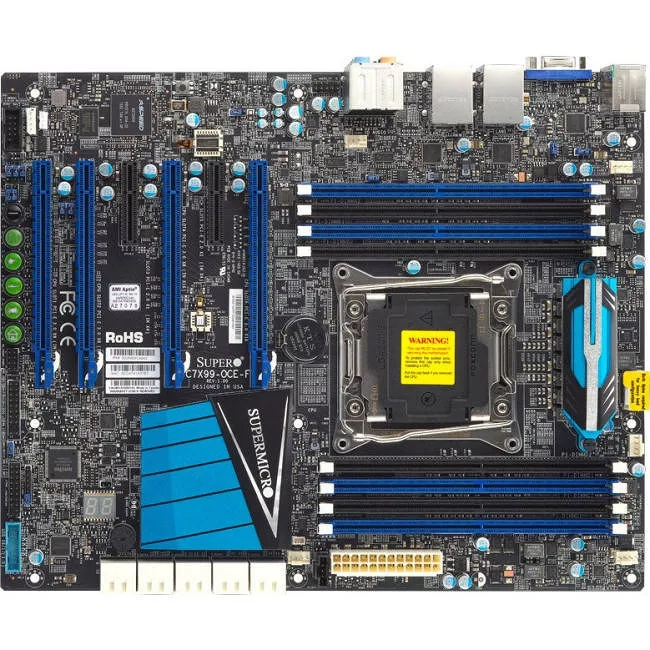 Supermicro MBD-C7X99-OCE-F-O Desktop Motherboard - 1x Socket LGA 2011-v3 - Intel X99 - 8x DDR4 - RAID - 4x PCIe x16 - ATX