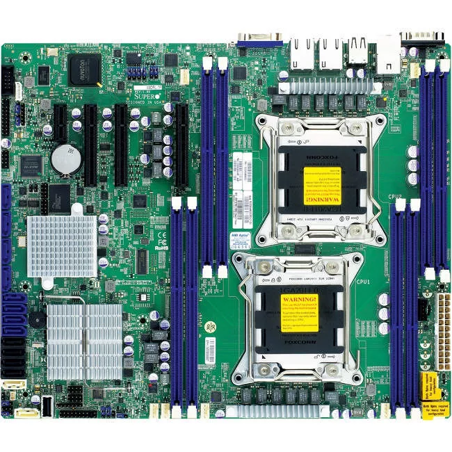 Supermicro MBD-X9DRL-EF-B Server Motherboard - 2x Socket R LGA-2011 - Intel C602-J - 8x DDR3 - RAID - ATX